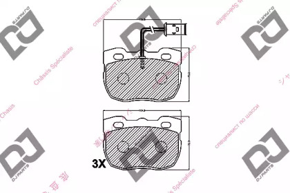 Комплект тормозных колодок DJ PARTS BP1270